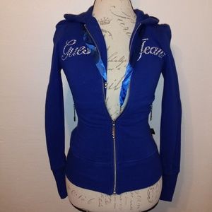 Guess jeans brand zip up sweater